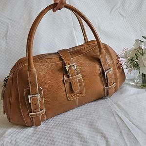 Authentic LOEWE Brown Leather Italian Women's Luxury Handbag